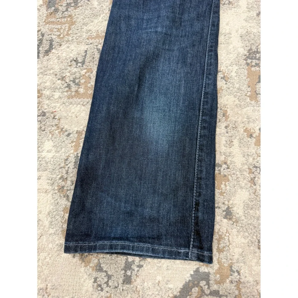 7 For All Mankind Standard Dark Wash Straight Leg Mens Jeans Size 32 Button Fly